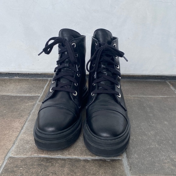 SCHUTZ BLACK LEATHER BOOTS - Picture 3 of 5